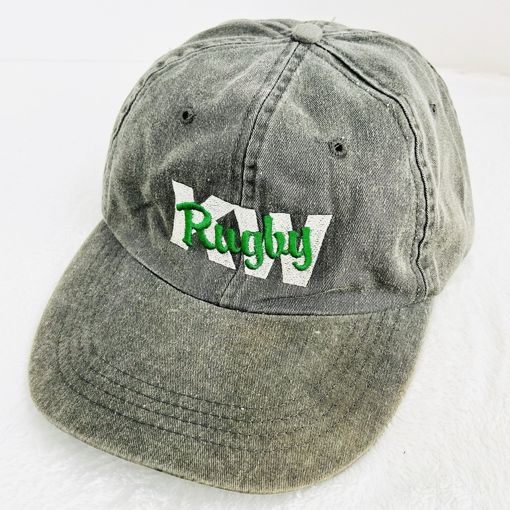 Rugby KW Sports Dad Hat Cap Adjustable Strapback Gray Outdoors Casual Workwear